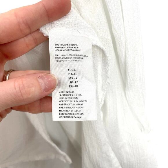 La Blanca‎ embroidered swim cover up tunic top dress Sz L - Picture 8 of 8